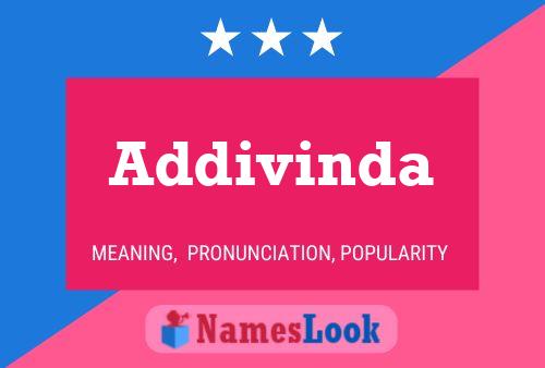 Addivinda Name Poster