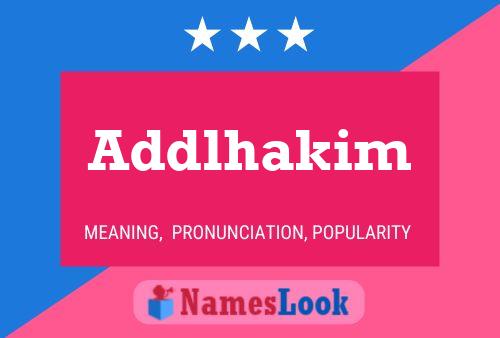 Addlhakim Name Poster