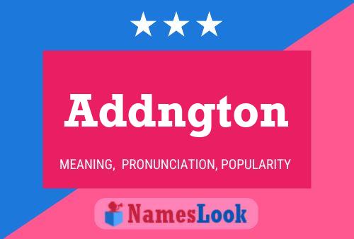 Addngton Name Poster