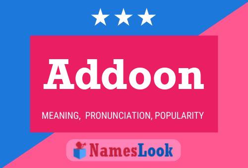 Addoon Name Poster