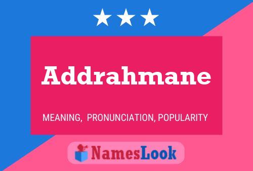 Addrahmane Name Poster