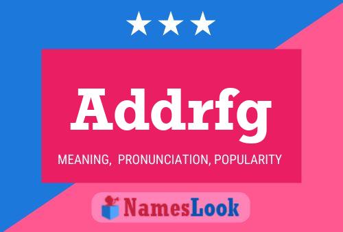 Addrfg Name Poster