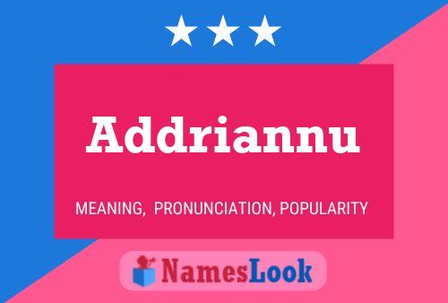 Addriannu Name Poster