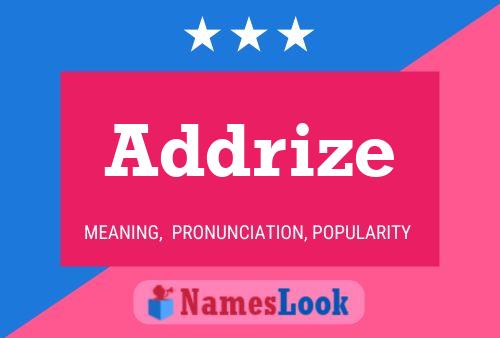 Addrize Name Poster