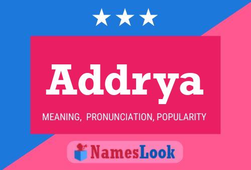 Addrya Name Poster