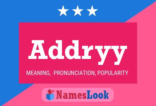 Addryy Name Poster