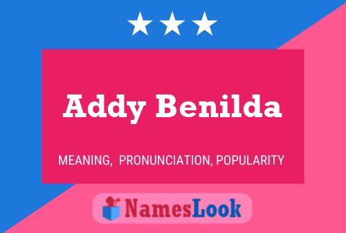 Addy Benilda Name Poster