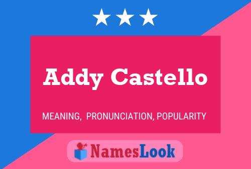 Addy Castello Name Poster