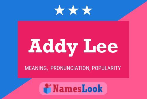 Addy Lee Name Poster