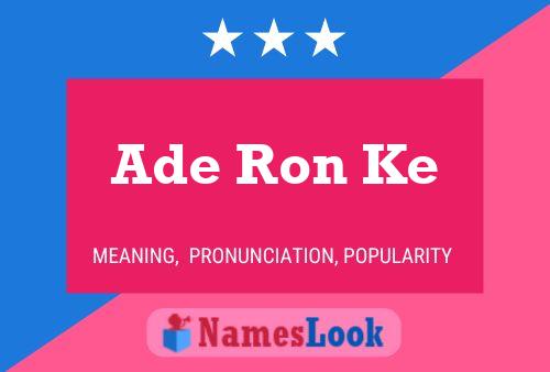 Ade Ron Ke Name Poster