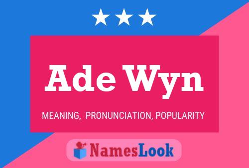 Ade Wyn Name Poster