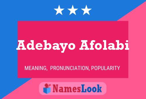 Adebayo Afolabi Name Poster