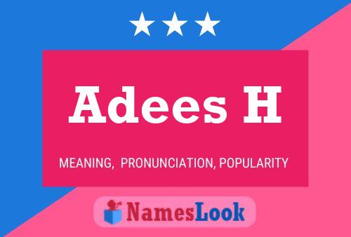 Adees H Name Poster