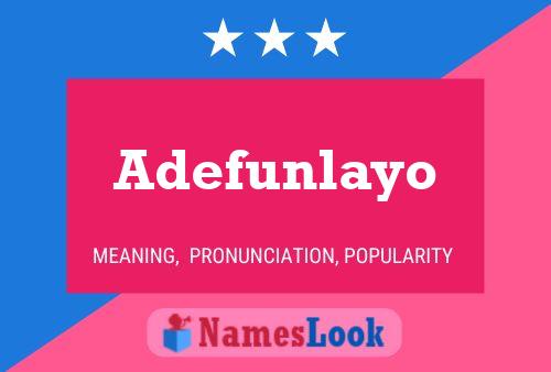 Adefunlayo Name Poster