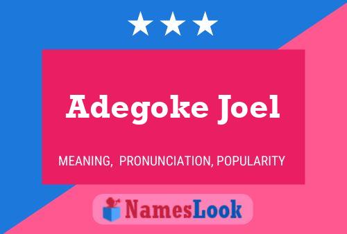 Adegoke Joel Name Poster