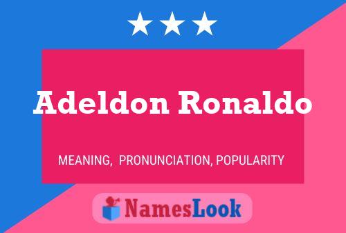 Adeldon Ronaldo Name Poster