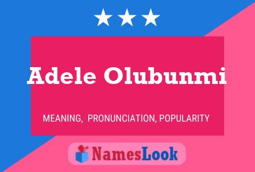 Adele Olubunmi Name Poster