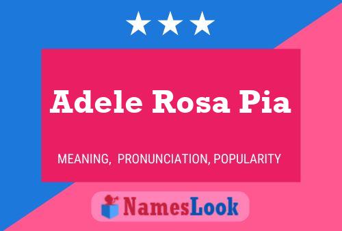 Adele Rosa Pia Name Poster