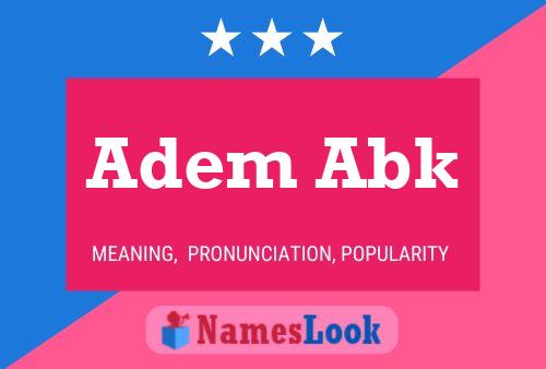 Adem Abk Name Poster