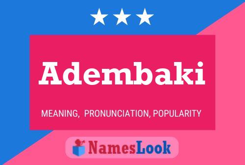 Adembaki Name Poster