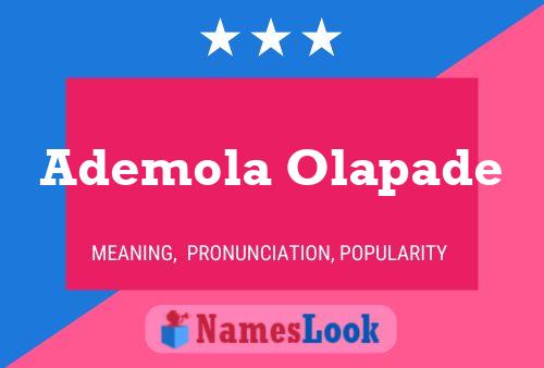 Ademola Olapade Name Poster