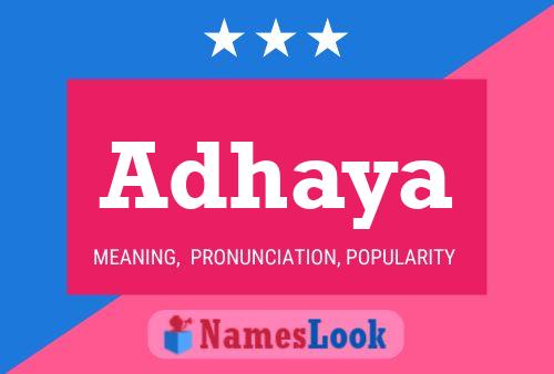 Adhaya Name Poster