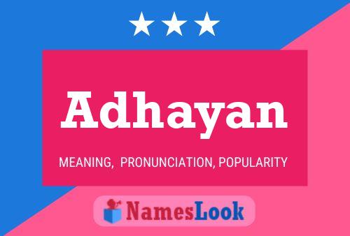 Adhayan Name Poster