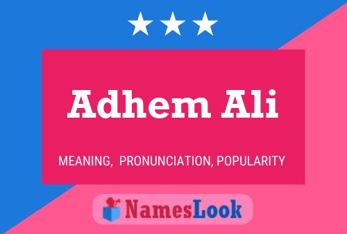 Adhem Ali Name Poster