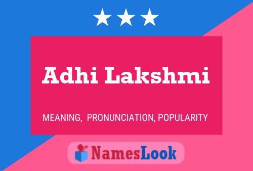 Adhi Lakshmi Name Poster