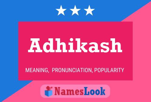 Adhikash Name Poster