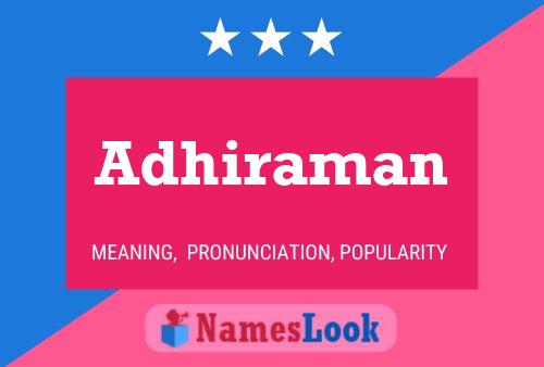 Adhiraman Name Poster