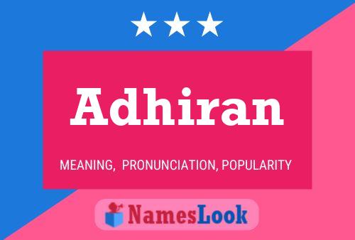 Adhiran Name Poster