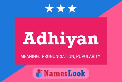 Adhiyan Name Poster