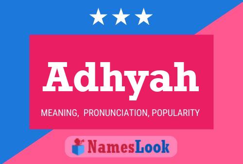 Adhyah Name Poster