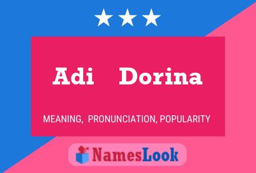 Adi    Dorina Name Poster