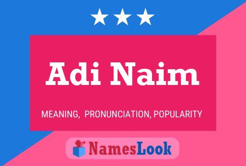 Adi Naim Name Poster