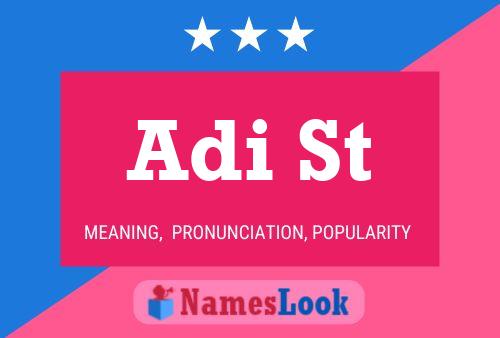 Adi St Name Poster