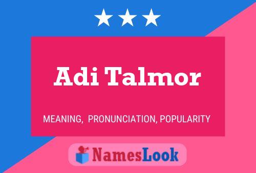 Adi Talmor Name Poster