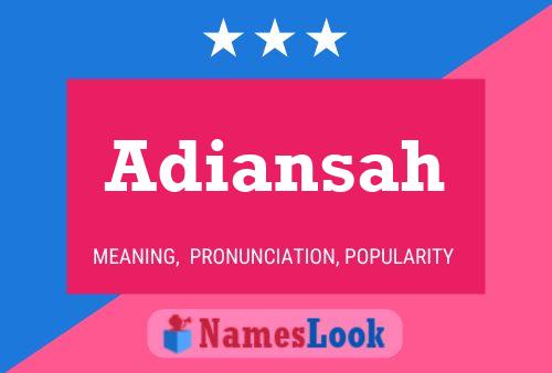 Adiansah Name Poster