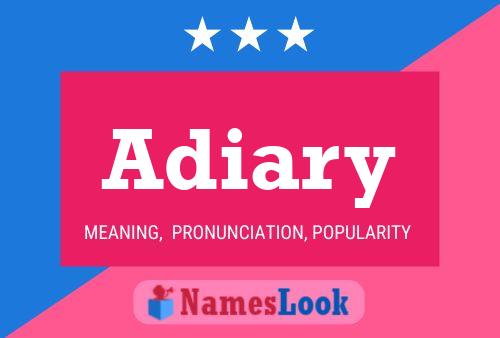 Adiary Name Poster