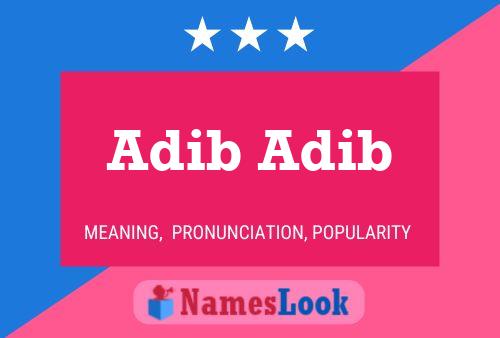 Adib Adib Name Poster