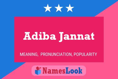 Adiba Jannat Name Poster