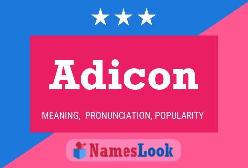 Adicon Name Poster