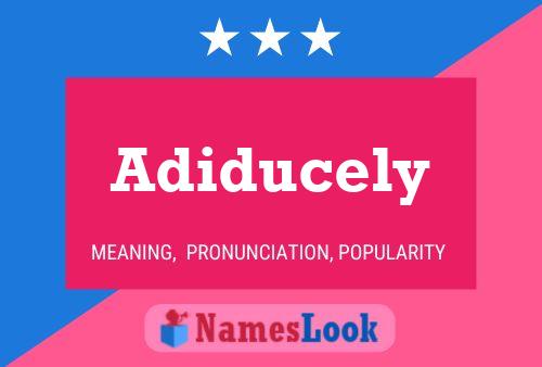 Adiducely Name Poster