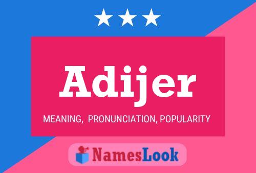 Adijer Name Poster