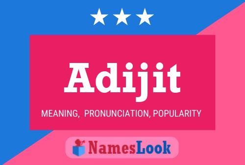 Adijit Name Poster