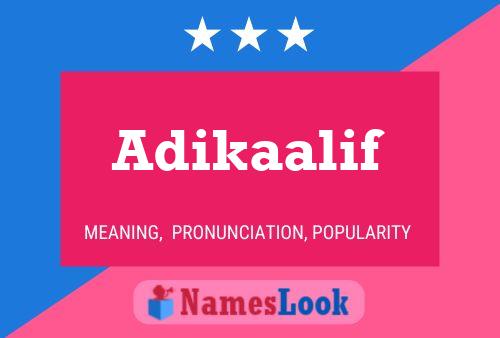 Adikaalif Name Poster