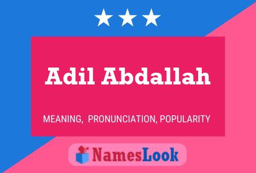 Adil Abdallah Name Poster