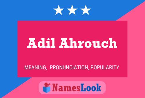 Adil Ahrouch Name Poster