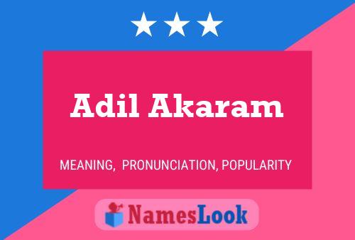 Adil Akaram Name Poster